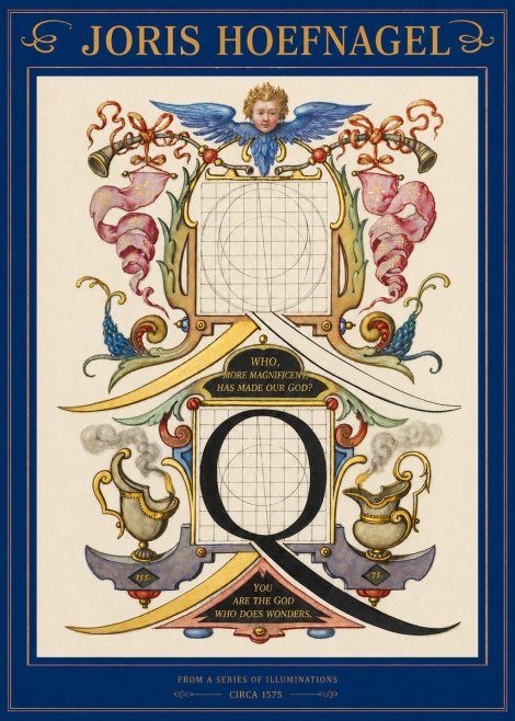 Joris Hoefnagel The Calligraphic Q No3 - Plakát
