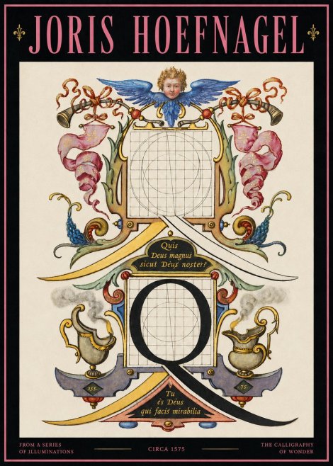 Joris Hoefnagel The Calligraphic Q No4 - Plakát