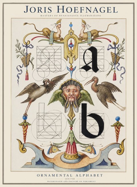 Joris Hoefnagel Ornamental Alphabet No1 - Plakát