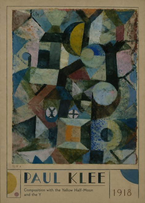 Paul Klee Composition with the Yellow Half-moon and the Y No1 - Plakát