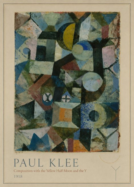 Paul Klee Composition with the Yellow Half-moon and the Y No2 - Plakát
