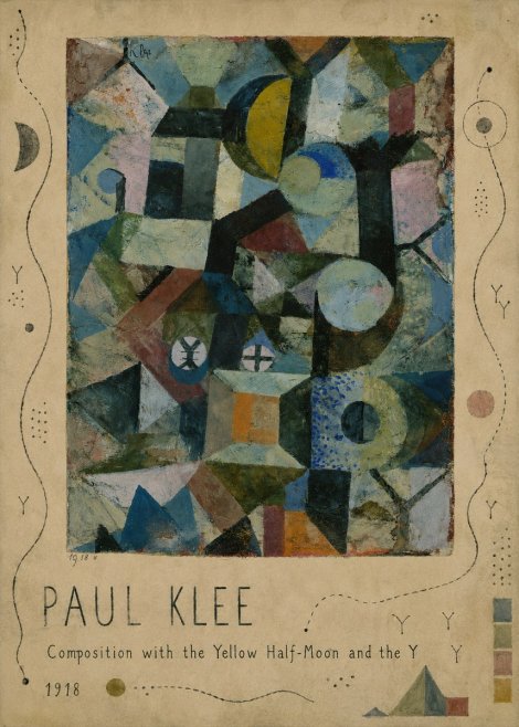 Paul Klee Composition with the Yellow Half-moon and the Y No4 - Plakát