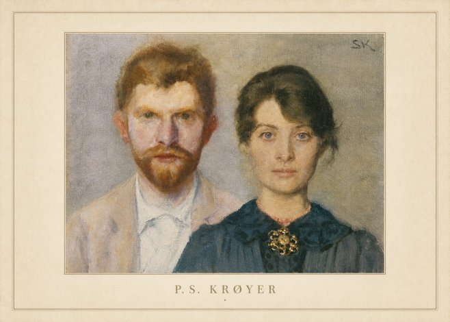 P.S. Krøyer Self-portrait with Marie Krøyer No4 - Plakát