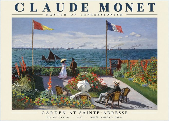 Monet Garden at Sainte-adresse No1 - Plakát