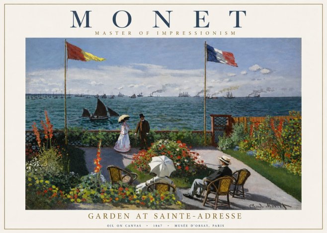 Monet Garden at Sainte-adresse No2 - Plakát