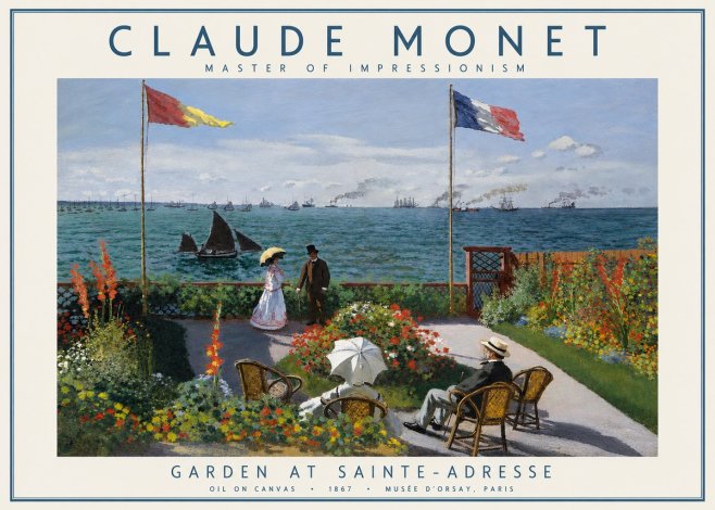 Monet Garden at Sainte-adresse No3 - Plakát