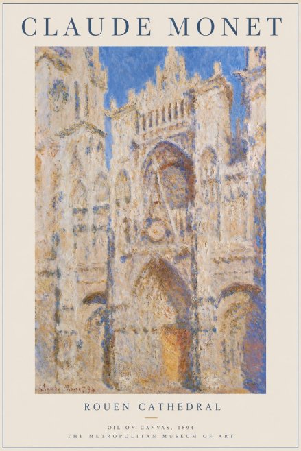 Monet Rouen Cathedral No2 - Plakát