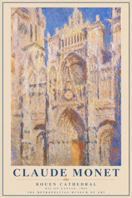 Monet Rouen Cathedral No4 - Plakát