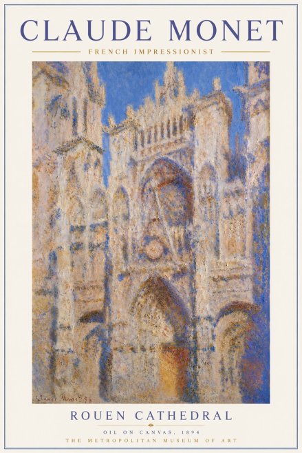 Monet Rouen Cathedral No6 - Plakát