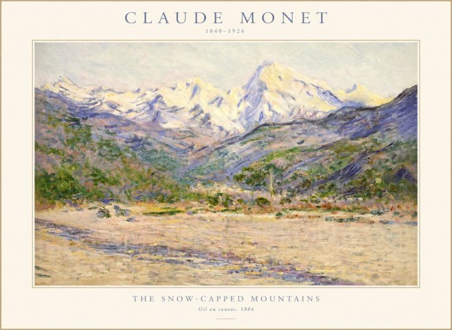 Monet The Snow-capped Mountains No1 - Plakát