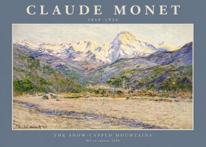 Monet The Snow-capped Mountains No2 - Plakát