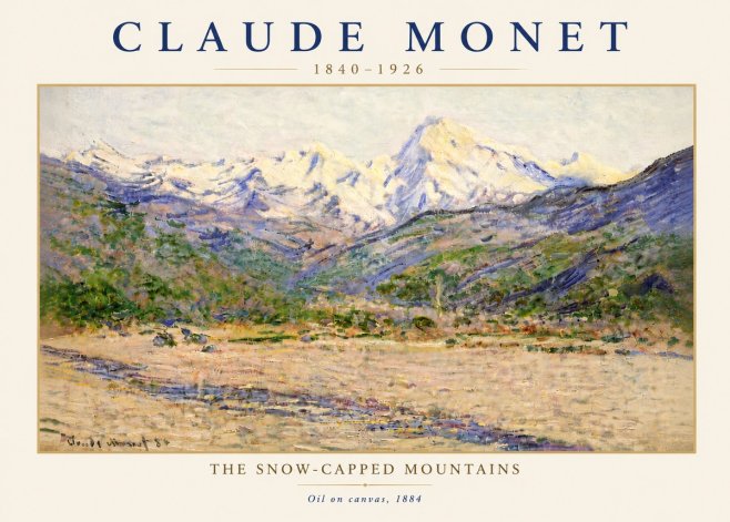 Monet The Snow-capped Mountains No5 - Plakát