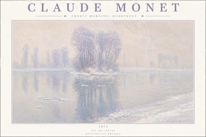 Monet Frosty Morning, Hoarfrost No6 - Plakát