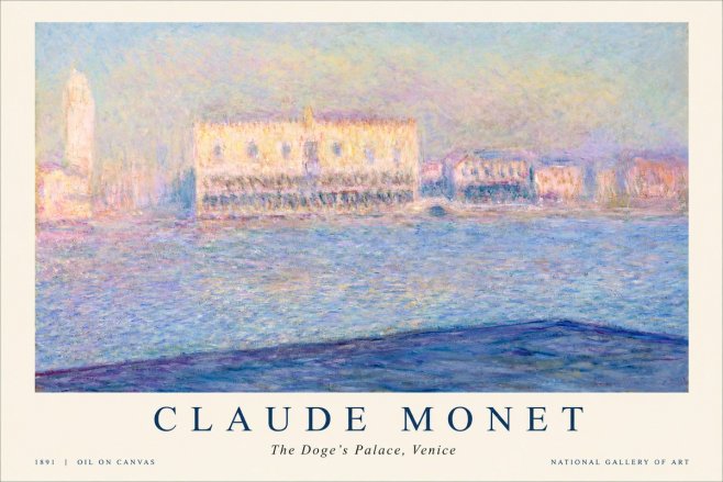 Monet The Doge's Palace, Venice No1 - Plakát
