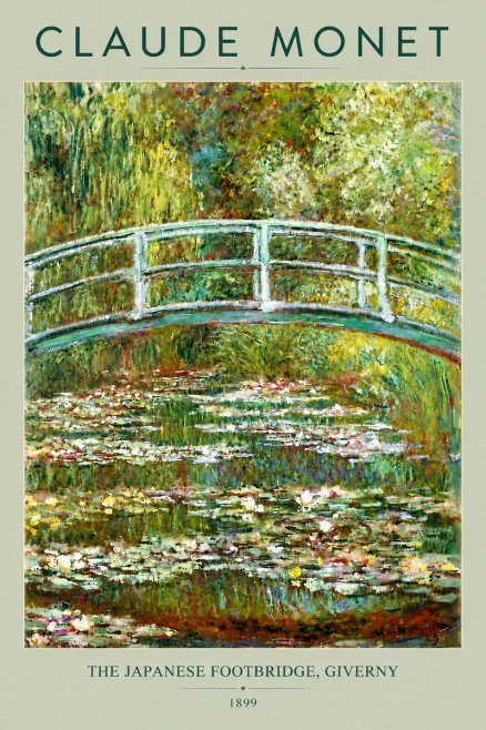 Monet The Japanese Footbridge, Giverny No5 - Plakát