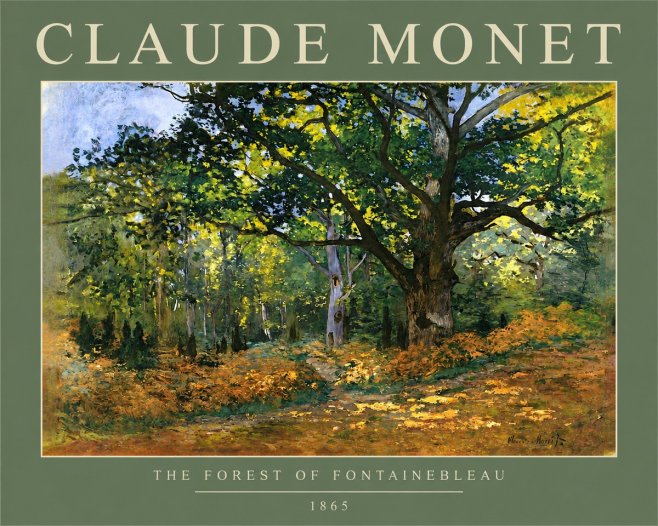 Monet The Forest of Fontainebleau No2 - Plakát