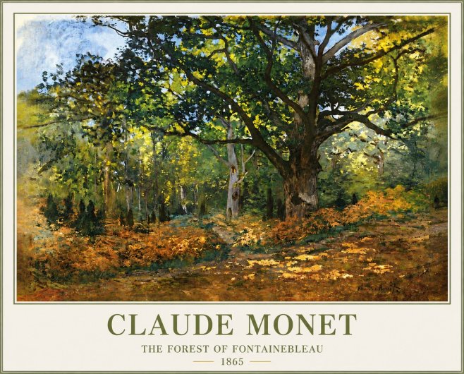 Monet The Forest of Fontainebleau No3 - Plakát