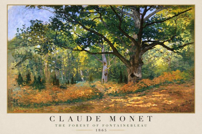 Monet The Forest of Fontainebleau No4 - Plakát