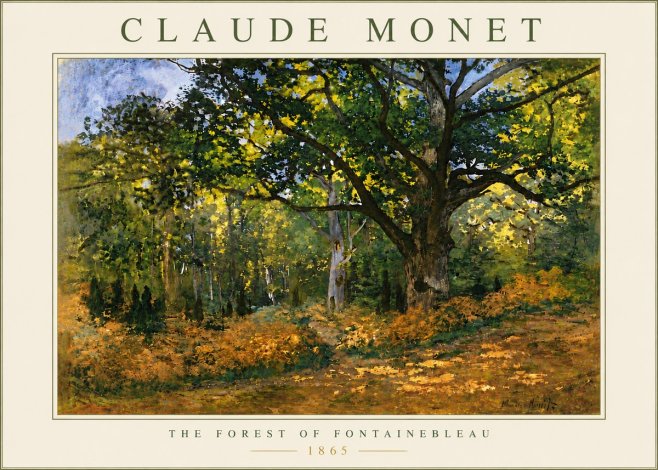 Monet The Forest of Fontainebleau No6 - Plakát