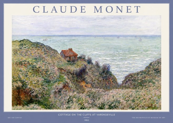 Monet Cottage on the Cliffs at Varengeville No2 - Plakát