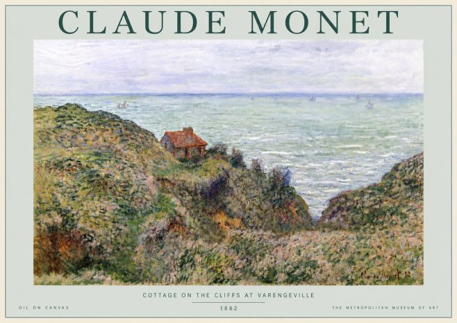 Monet Cottage on the Cliffs at Varengeville No4 - Plakát