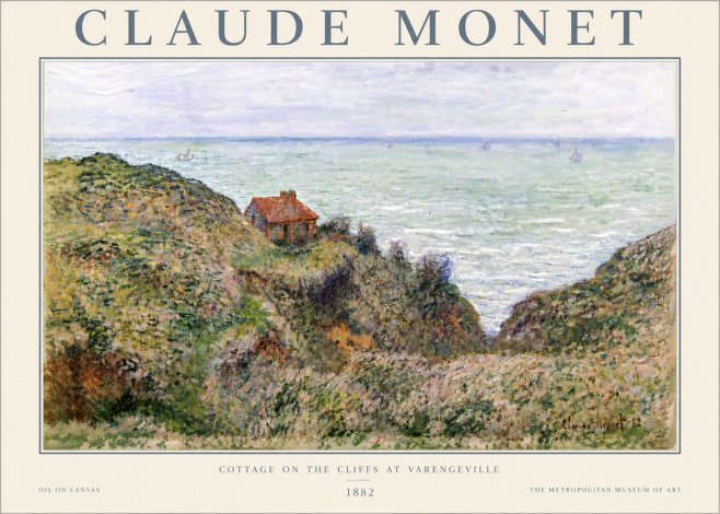 Monet Cottage on the Cliffs at Varengeville No6 - Plakát