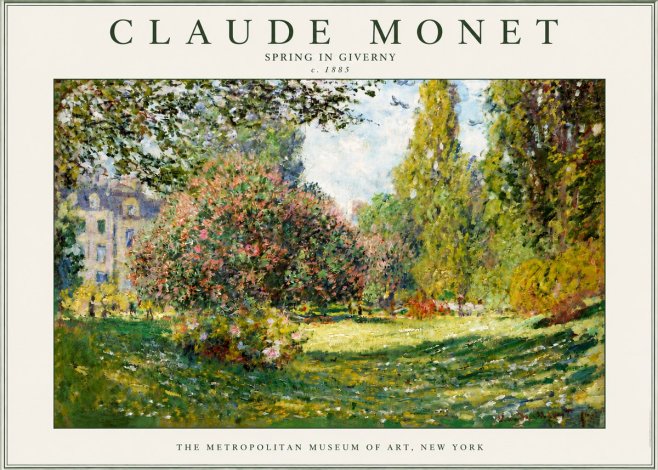 Monet Spring in Giverny No3 - Plakát