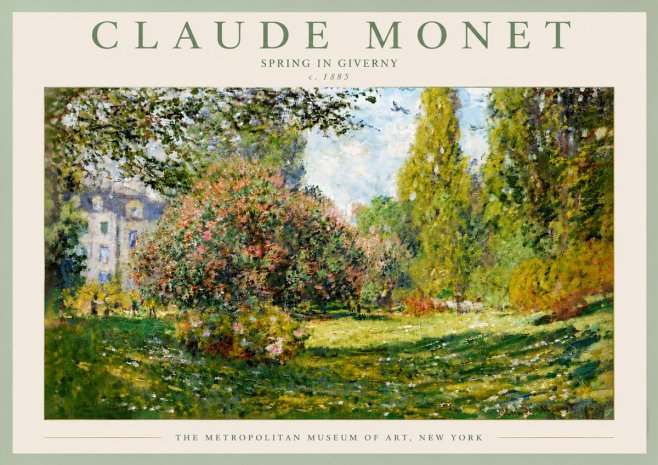 Monet Spring in Giverny No5 - Plakát