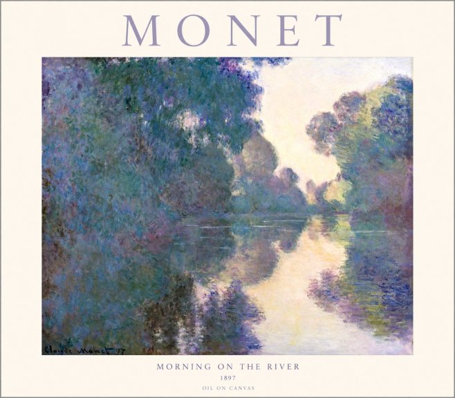 Monet Morning on the River No1 - Plakát