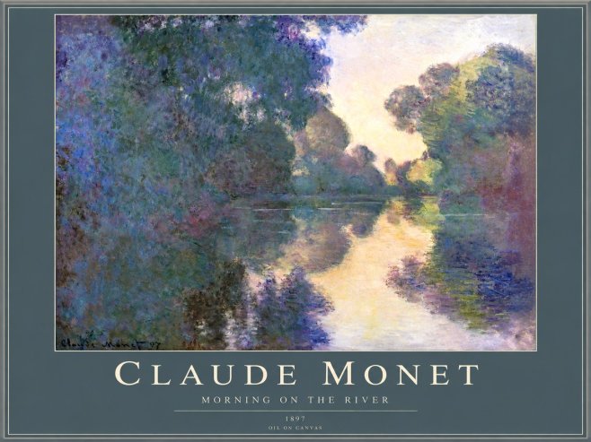 Monet Morning on the River No2 - Plakát
