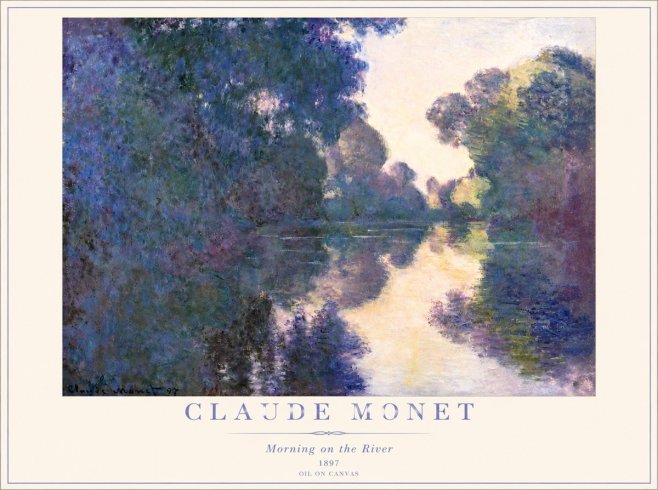 Monet Morning on the River No3 - Plakát