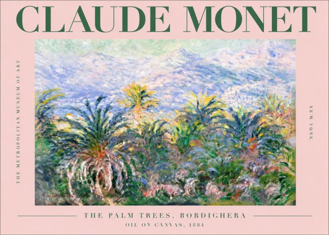 Monet The Palm Trees, Bordighera No4 - Plakát