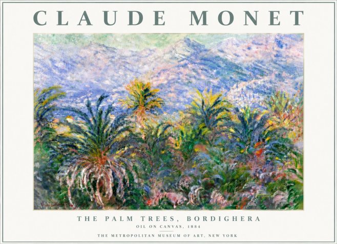 Monet The Palm Trees, Bordighera No6 - Plakát