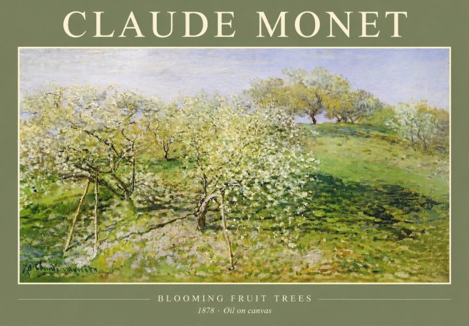 Monet Blooming Fruit Trees No3 - Plakát