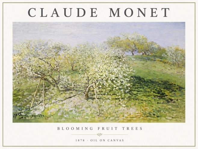 Monet Blooming Fruit Trees No4 - Plakát