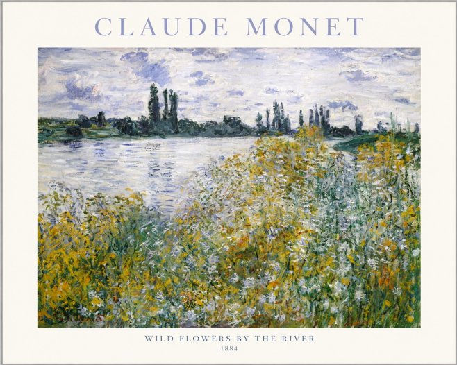 Monet Wild Flowers by the River No1 - Plakát