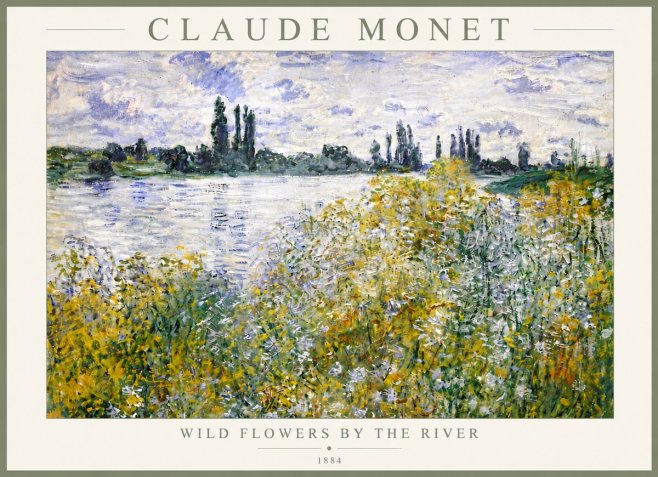 Monet Wild Flowers by the River No6 - Plakát