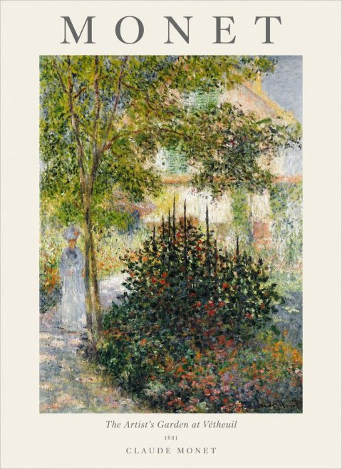 Monet The Artist's Garden at Vétheuil II No1 - Plakát