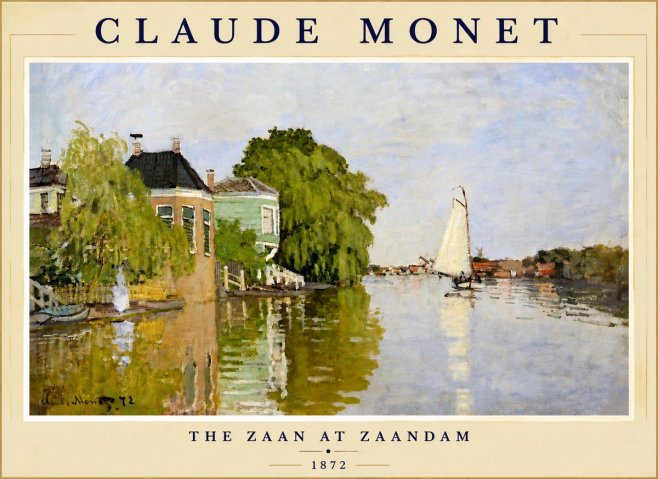 Monet The Zaan at Zaandam No4 - Plakát