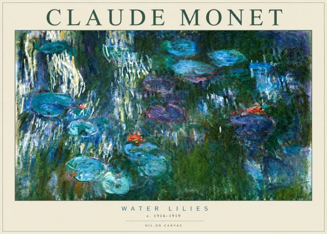 Monet Water Lilies IV No2 - Plakát