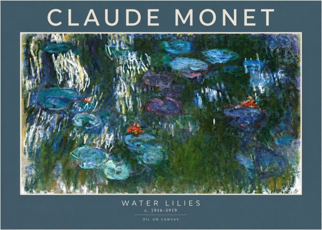 Monet Water Lilies IV No4 - Plakát
