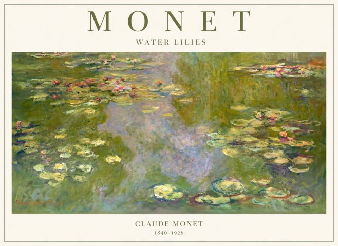 Monet Water Lilies V No1 - Plakát