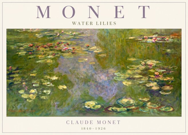 Monet Water Lilies V No4 - Plakát
