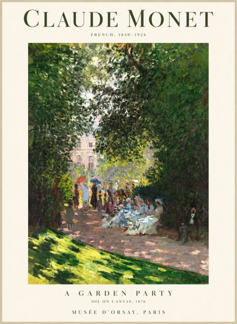 Monet A Garden Party No1 - Plakát