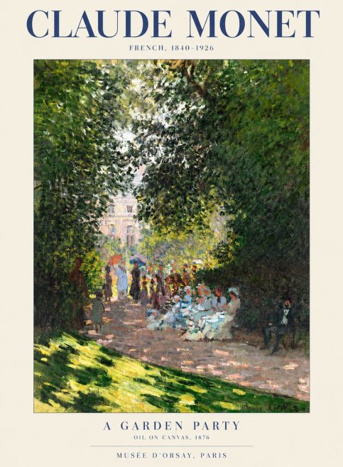 Monet A Garden Party No3 - Plakát
