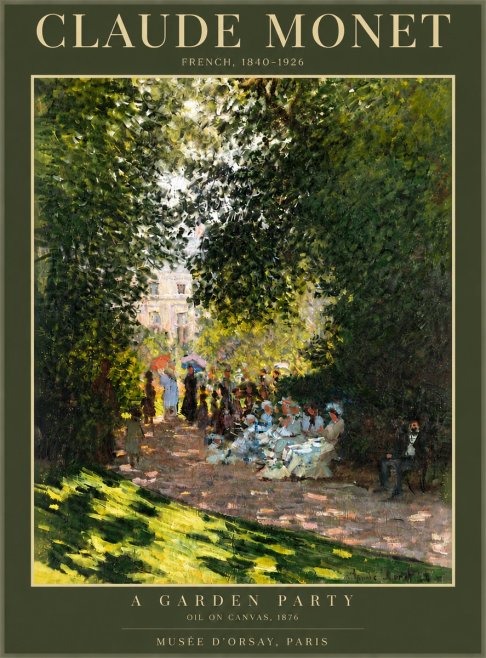 Monet A Garden Party No5 - Plakát