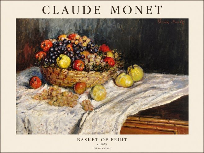 Monet Basket of Fruit No1 - Plakát