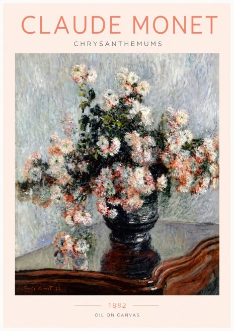 Monet Chrysanthemums No4 - Plakát