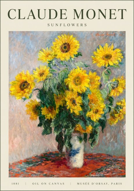 Monet Sunflowers No1 - Plakát