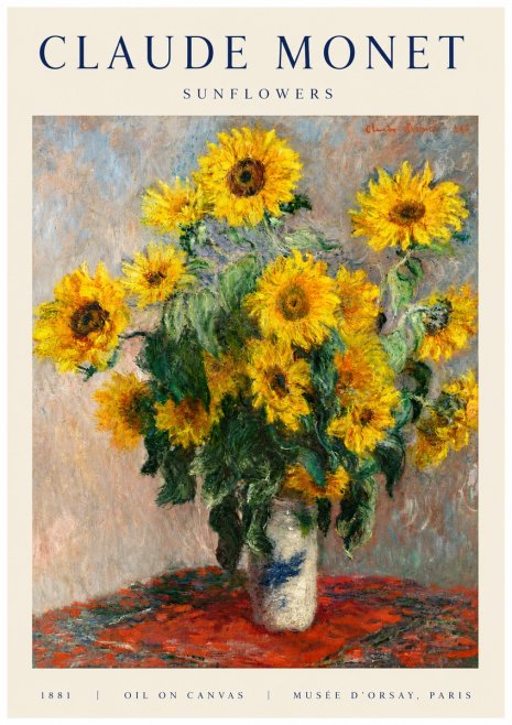 Monet Sunflowers No3 - Plakát